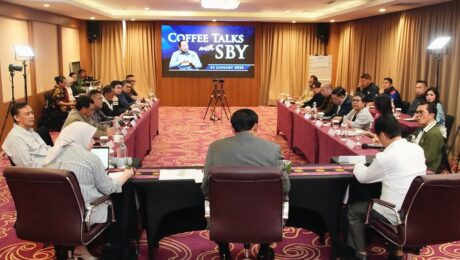 The Yudhoyono Institute (TYI) menyelenggarakan Coffee Talks with SBY di Bandung pada Sabtu, 24 J